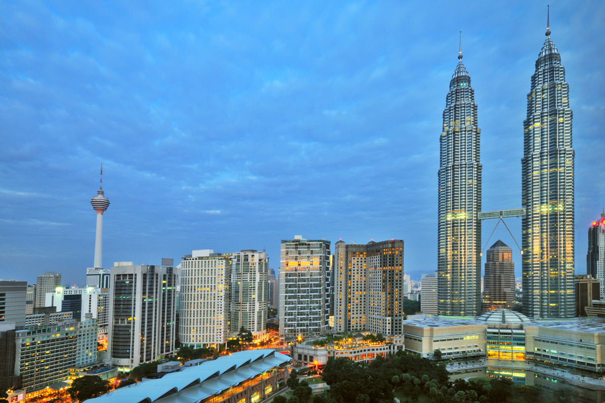 مثلث طلایی در کوالالامپور مالزی از دیدنی های کشور